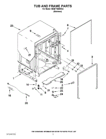 05 - Tub And Frame Parts parts for Maytag Dishwasher MDB7760AWS2 / from AppliancePartsPros.com