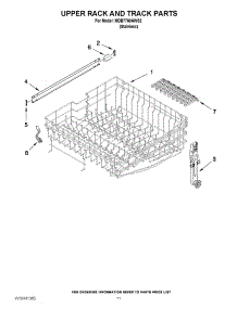 09 - Upper Rack And Track Parts parts for Maytag Dishwasher MDB7760AWS2 / from AppliancePartsPros.com