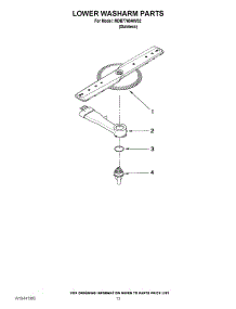 11 - Lower Washarm Parts parts for Maytag Dishwasher MDB7760AWS2 / from AppliancePartsPros.com