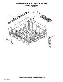 09 - Upper Rack And Track Parts parts for Maytag Dishwasher MDB7760SAS0 / from AppliancePartsPros.com