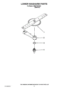 11 - Lower Washarm Parts parts for Maytag Dishwasher MDB7760SAS0 / from AppliancePartsPros.com