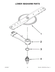 11 - Lower Washarm Parts parts for Maytag Dishwasher MDB7760SAS1 / from AppliancePartsPros.com