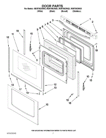 05 - Door Parts parts for Maytag Range MGR7662WS3 / from AppliancePartsPros.com