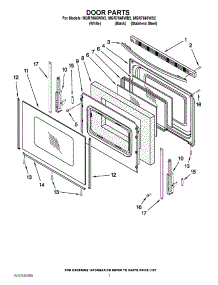 05 - Door Parts parts for Maytag Range MGR7665WB2 / from AppliancePartsPros.com