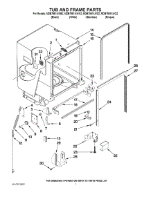 07 - Tub And Frame Parts parts for Maytag Dishwasher MDB7851AWB2 / from AppliancePartsPros.com