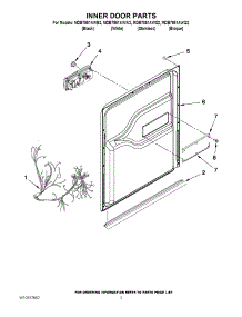 03 - Inner Door Parts parts for Maytag Dishwasher MDB7851AWS2 / from AppliancePartsPros.com