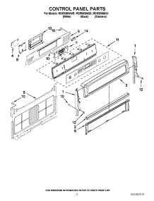 02 - Control Panel Parts parts for Maytag Range MGR8880AW0 / from AppliancePartsPros.com