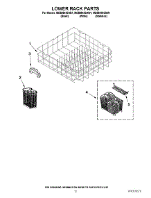 10 - Lower Rack Parts parts for Maytag Dishwasher MDB8949SAB1 / from AppliancePartsPros.com