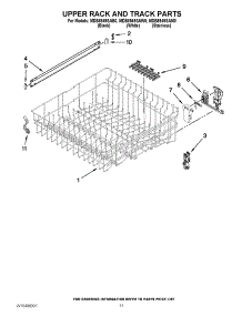09 - Upper Rack And Track Parts parts for Maytag Dishwasher MDB8949SAM0 / from AppliancePartsPros.com
