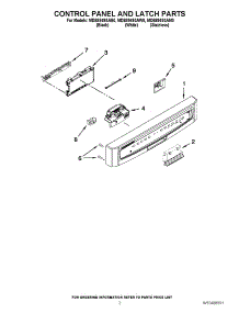 02 - Control Panel And Latch Parts parts for Maytag Dishwasher MDB8949SAW0 / from AppliancePartsPros.com