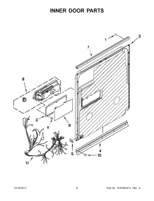 03 - Inner Door Parts parts for Maytag Dishwasher MDB8949SBW0 / from AppliancePartsPros.com