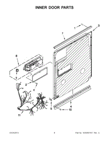 03 - Inner Door Parts parts for Maytag Dishwasher MDB8949SBW1 / from AppliancePartsPros.com