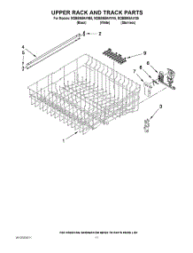 09 - Upper Rack And Track Parts parts for Maytag Dishwasher MDB8959AWB5 / from AppliancePartsPros.com