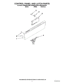 02 - Control Panel And Latch Parts parts for Maytag Dishwasher MDB8959AWB6 / from AppliancePartsPros.com