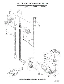 04 - Fill, Drain And Overfill Parts parts for Maytag Dishwasher MDB8959AWB6 / from AppliancePartsPros.com