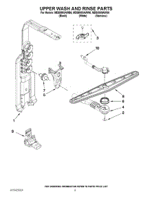 07 - Upper Wash And Rinse Parts parts for Maytag Dishwasher MDB8959AWB6 / from AppliancePartsPros.com