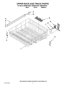 09 - Upper Rack And Track Parts parts for Maytag Dishwasher MDB8959AWB7 / from AppliancePartsPros.com