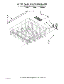 09 - Upper Rack And Track Parts parts for Maytag Dishwasher MDB8959AWS4 / from AppliancePartsPros.com