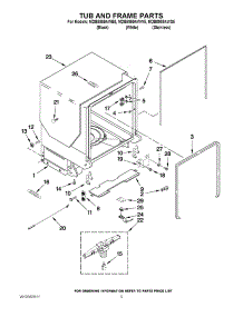 05 - Tub And Frame Parts parts for Maytag Dishwasher MDB8959AWS5 / from AppliancePartsPros.com