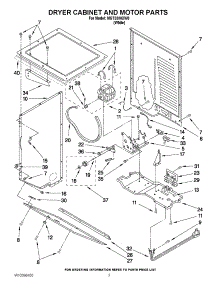 03 - Dryer Cabinet And Motor Parts parts for Maytag Washer Dryer Combo MGT3800XW0 / from AppliancePartsPros.com