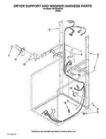 05 - Dryer Support And Washer Harness Parts parts for Maytag Washer Dryer Combo MGT3800XW0 / from AppliancePartsPros.com