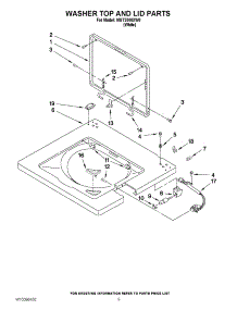 06 - Washer Top And Lid Parts parts for Maytag Washer Dryer Combo MGT3800XW0 / from AppliancePartsPros.com