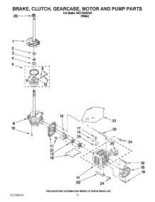 08 - Brake, Clutch, Gearcase, Motor And Pump Parts parts for Maytag Washer Dryer Combo MGT3800XW0 / from AppliancePartsPros.com