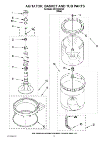 10 - Agitator, Basket And Tub Parts parts for Maytag Washer Dryer Combo MGT3800XW0 / from AppliancePartsPros.com