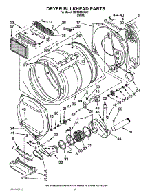 04 - Dryer Bulkhead Parts parts for Maytag Washer Dryer Combo MGT3800XW1 / from AppliancePartsPros.com