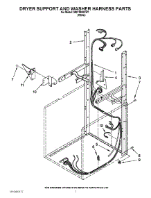 05 - Dryer Support And Washer Harness Parts parts for Maytag Washer Dryer Combo MGT3800XW1 / from AppliancePartsPros.com