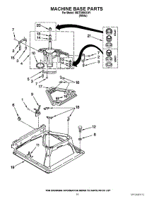 09 - Machine Base Parts parts for Maytag Washer Dryer Combo MGT3800XW1 / from AppliancePartsPros.com
