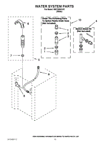 13 - Water System Parts parts for Maytag Washer Dryer Combo MGT3800XW1 / from AppliancePartsPros.com