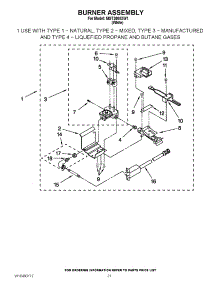 15 - Burner Assembly parts for Maytag Washer Dryer Combo MGT3800XW1 / from AppliancePartsPros.com
