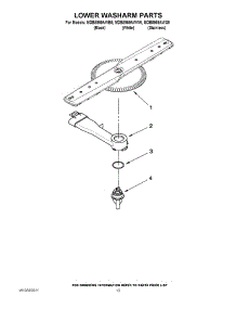 11 - Lower Washarm Parts parts for Maytag Dishwasher MDB8959AWW5 / from AppliancePartsPros.com