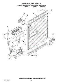 03 - Inner Door Parts parts for Maytag Dishwasher MDB8959AWW6 / from AppliancePartsPros.com