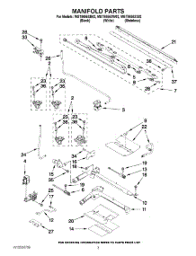 03 - Manifold Parts parts for Maytag Range MGT8655XB02 / from AppliancePartsPros.com
