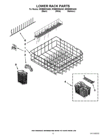 10 - Lower Rack Parts parts for Maytag Dishwasher MDB8959SAB0 / from AppliancePartsPros.com