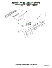 02 - Control Panel And Latch Parts parts for Maytag Dishwasher MDB8959SAB1 / from AppliancePartsPros.com