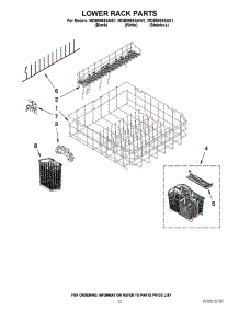 10 - Lower Rack Parts parts for Maytag Dishwasher MDB8959SAB1 / from AppliancePartsPros.com