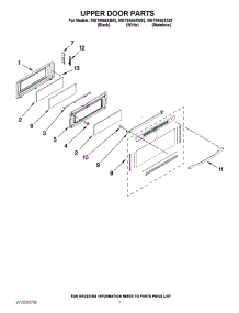 05 - Upper Door Parts parts for Maytag Range MGT8655XS02 / from AppliancePartsPros.com