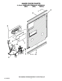 03 - Inner Door Parts parts for Maytag Dishwasher MDB8959SAW0 / from AppliancePartsPros.com
