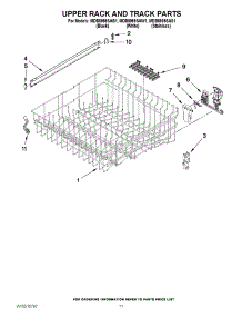 09 - Upper Rack And Track Parts parts for Maytag Dishwasher MDB8959SAW1 / from AppliancePartsPros.com