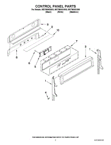 02 - Control Panel Parts parts for Maytag Range MGT8655XW00 / from AppliancePartsPros.com