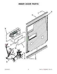 03 - Inner Door Parts parts for Maytag Dishwasher MDB8959SBS0 / from AppliancePartsPros.com