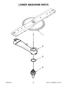 11 - Lower Washarm Parts parts for Maytag Dishwasher MDB8959SBW0 / from AppliancePartsPros.com