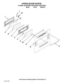 05 - Upper Door Parts parts for Maytag Range MGT8775XW01 / from AppliancePartsPros.com