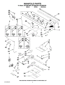 03 - Manifold Parts parts for Maytag Range MGT8885XB00 / from AppliancePartsPros.com