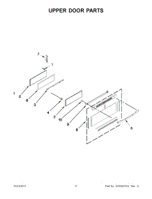 05 - Upper Door Parts parts for Maytag Range MGT8885XS03 / from AppliancePartsPros.com