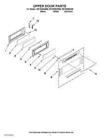05 - Upper Door Parts parts for Maytag Range MGT8885XW00 / from AppliancePartsPros.com