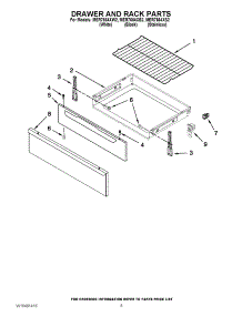 04 - Drawer And Rack Parts parts for Maytag Range MER7664XW2 / from AppliancePartsPros.com